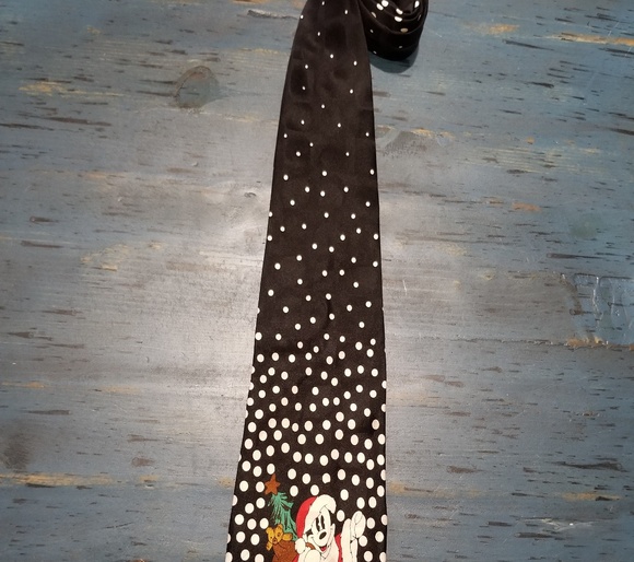 Christmas Tie Mickey Mouse as Santa vintage - Picture 2 of 4